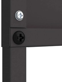 vidaXL Οθόνη Ιδιωτικότητας Κήπου Floral Μαύρο 50 x 140 εκ