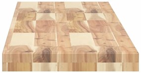 Ράφια Κρεμαστά 2 Τεμ. 160x30x4εκ Ακατέργαστο Μασίφ Ξύλο Ακακίας - Καφέ