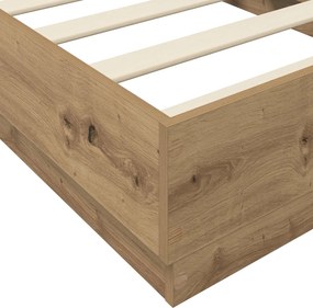 vidaXL Κρεβάτι δαπέδου Artisan Δρυς 80 x 200 cm Επεξεργασμένο Ξύλο