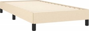 vidaXL Πλαίσιο κρεβατιού χωρίς στρώμα Κρέμα 80x200 cm Ύφασμα