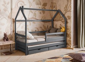 PAPI 90x190 graphite children's house bed Lano Furniture