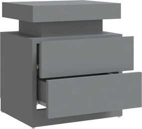vidaXL Κομοδίνο Γκρι 40 x 35 x 52 εκ. από Επεξ. Ξύλο