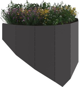 vidaXL Περίγραμμα γκαζόν 100 x 45 cm Ατσάλι Μαύρο