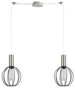 Φωτιστικό Οροφής SE21-NM-4-NM2-GR2 ADEPT TUBE Nickel Matt Pendant Black Metal Grid+ - 77-8445 - 51W - 100W - 77-8445