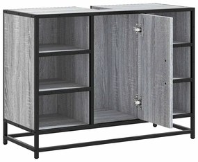 vidaXL Ντουλάπι Μπάνιου Νιπτήρα Γκρι Sonoma 80 x 33 x 60εκ. Επεξ. Ξύλο