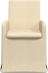 vidaXL Καρέκλες φαγητού 2 pcs Κρεμ 57 x 67 x 95 εκ ύφασμα