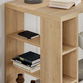 Γραφείο εργασίας Colmar Megapap χρώμα sapphire oak 140x60x75εκ