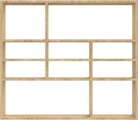 vidaXL Ραφιέρα Τοίχου Sonoma Δρυς 90 x 16 x 78 εκ. από Επεξ. Ξύλο