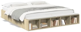 vidaXL Πλαίσιο Κρεβατιού Sonoma Δρυς 180x200 εκ. Επεξεργασμένο Ξύλο
