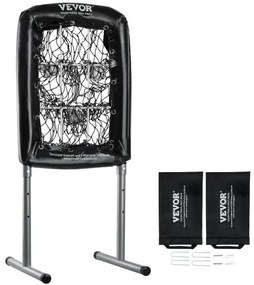 VEVOR 9 Hole Baseball Net, 21&quot;x29&quot; Softball Baseball Training Equipment for Hitting Pitching Practice, Heavy Duty Height Adjustable Trainer Aid with Strike Zone &amp; 4 Ground Stakes, for Youth Adults