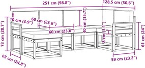 vidaXL Σειρά Καναπέ Εξωτερικού 6 pcs Λευκό και Μπεζ Πολυεστέρας