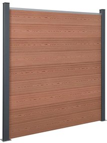 vidaXL Σετ Πάνελ Περίφραξης Καφέ 180 x 186 εκ. από WPC