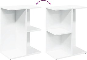 vidaXL Κομοδίνo Λευκό 46,5x29x61 εκ. από Επεξεργασμένο Ξύλο