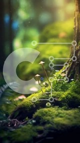 Σετ των 2 Intra Συλλεκτικό Ξύλινο Παζλ Plywood 4mm - Όμορφη εικόνα ενός ποώδη δάσους με μανιτάρια Σε Ξύλινο Κουτί - Διαστάσεις: 10x10 cm – 25 κομμάτια