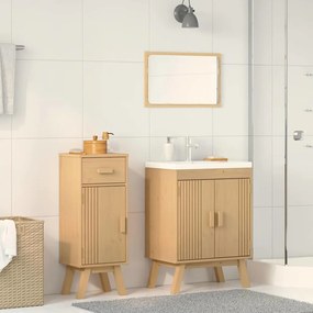 vidaXL Σετ Επίπλων Μπάνιου με συρτάρι 2 pcs Καφέ 114 x 43 x 73.5 εκ.