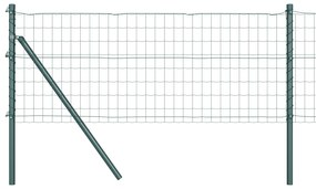 vidaXL Ευρωπαϊκός Φράχτης με 13 Στύλους 0.4x50 μ Γαλβανισμένος Χάλυβας Πράσινος