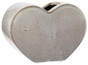 Βάζο 'Heart' Κεραμικό Μπεζ 8.5x20x14cm