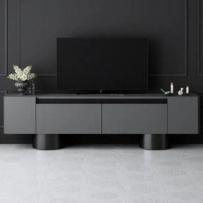 Έπιπλο τηλεόρασης Haven Megapap χρώμα ανθρακί 180x30x50εκ.