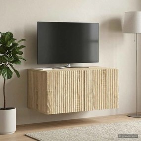 vidaXL Τοποθετούμενος στον τοίχο τηλεοπτικός ερμάριος Sonoma Δρυς