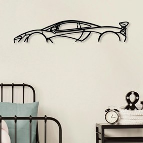 Decorative Metal Wall Accessory Mclaren P1 Silhouette Black