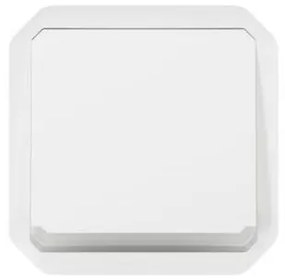 Διακόπτης 10Α Λυχνία Μπουτόν Μονός ΙΡ55 Plexo Legrand-069632L-Λευκό 069632L