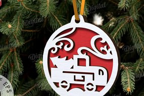 Intra απο ξύλο plywood 3mm-4mm πάχος Τρισδιάστατη διακόσμηση Χριστουγεννιάτικου Δέντρου Δίασταση 15x15 cm INTRAFABR-107889470