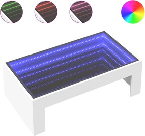 vidaXL Τραπεζάκι Σαλονιού Infinity LED Λευκό 90x50x30 εκ.