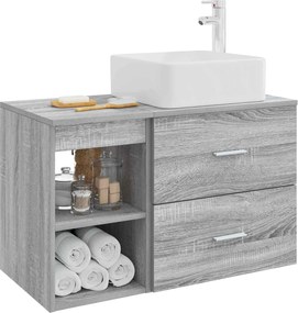 vidaXL Σετ Επίπλων Μπάνιου 2 pcs Γκρι Sonoma Επεξεργασμένο Ξύλο