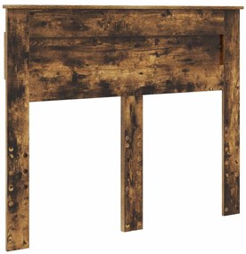 vidaXL Σκελετός Κρεβατιού Καπνιστό Δρύς 135 x 190 cm Μηχανήματος Ξύλο