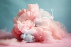 Intra Συλλεκτικό Ξύλινο Παζλ Plywood  4mm - Αφηρημένη Smoke Photography σε ροζ και μπλε χρώματα Σε Ξύλινο Κουτί - Διαστάσεις Puzzle: 10x10 cm – 25 κομμάτια