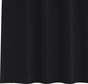 vidaXL Κουρτίνες Μαύρης Ύφανσης με Δαχτυλίδια 2 pcs Μαύρο