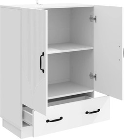 vidaXL Πλαϊνό γραφείο Λευκό 66 x 34,5 x 92 εκ. Επεξεργασμένο Ξύλο