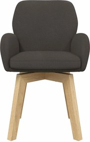 vidaXL Γυριστές καρέκλες φαγητού 2 pcs Μπουκλέ Σκούρο Γκρι