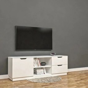 Stewehome Έπιπλο τηλεόρασης με ράφι από Λευκό 70x24x10 cm
