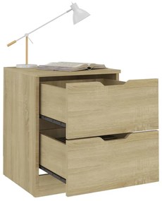 vidaXL Κομοδίνα 2 τεμ. Sonoma Δρυς 40 x 40 x 50 εκ. από Επεξεργ. Ξύλο