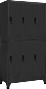 vidaXL Φοριαμός Ανθρακί 90 x 45 x 180 εκ. Ατσάλινος
