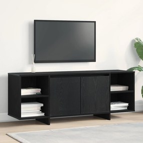 vidaXL Ντουλάπι TV 130 x 35 x 50 εκ Μαύρη Δρυς Επεξεργασμένο Ξύλο