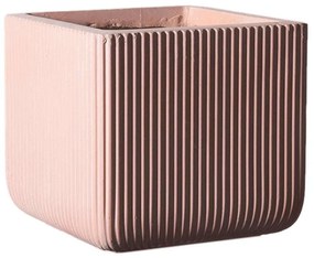 Κασπώ Πήλινο Τετράγωνο Stripe M B-3050-8 31x31x28cm Somon Supergreens Πηλός