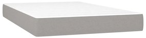 vidaXL Κρεβάτι Boxspring με Στρώμα &amp; LED Αν.Γκρι 120x200 εκ Υφασμάτινο