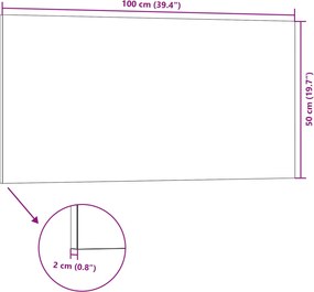vidaXL Πάνελ τοίχου 10 τμχ. 100 x 50 cm Ανθρακί Αφρός EPS