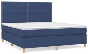 ΚΡΕΒΑΤΙ BOXSPRING ΜΕ ΣΤΡΩΜΑ ΜΠΛΕ 160X200 ΕΚ. ΥΦΑΣΜΑΤΙΝΟ 3142271