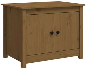 vidaXL Τραπεζάκι Σαλονιού Καφέ Μελί 71 x 49 x 55 εκ. Μασίφ Ξύλο Πεύκου