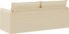 vidaXL Καναπές Κρεμ 196 x 82 x 85 εκ ύφασμα