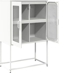 vidaXL Highboard Λευκό 68x39x107 cm Ατσάλι