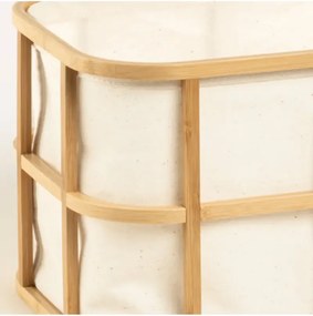 Stewehome φυσικό καλάθι από μπαμπού Πολύχρωμο 32x23x20 cm
