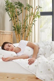 Stewehome Μαξιλάρι από μπαμπού σετ 2 τεμαχίων Λευκό 50x70 cm