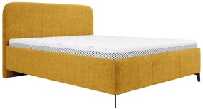 Επενδυμένο κρεβάτι Holly-Moustardi-160 x 200