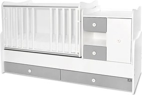BED MINI MAX NEW 190/72 COLOUR WHITE/STONE GREY