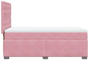 ΚΡΕΒΑΤΙ BOXSPRING ΜΕ ΣΤΡΩΜΑ ΡΟΖ 100X200 ΕΚ. ΒΕΛΟΥΔΙΝΟ 3290851