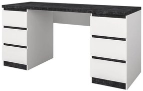 Γραφείο Ξύλινο ORLY Nimphea Alba/Dark Concrete 160x60x76